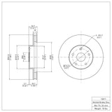 Dynamic Friction 1992-1997 Subaru SVX Front Brake Rotor (302x28 Vented) by Dynamic Friction Company 600-13011