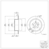 Dynamic Friction 2005-2009 Subaru Legacy Rear Brake Rotor (274x10 Solid) by Dynamic Friction Company 600-13020