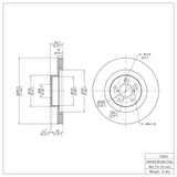 Dynamic Friction 2002-2008 Subaru Impreza Front Brake Rotor (294x24 Vented) by Dynamic Friction Company 600-13033