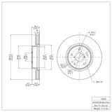 Dynamic Friction 2015-2021 Subaru WRX Front Brake Rotor (316x30 Vented) by Dynamic Friction Company 600-13035