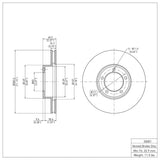 Dynamic Friction 1971-1997 Jaguar XJS Front Brake Rotor (284x24.2 Vented) by Dynamic Friction Company 600-20001