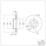 Dynamic Friction 1990-1997 Jaguar XJ6 Front Brake Rotor (291x28.3 Vented) by Dynamic Friction Company 600-20006