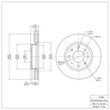 Dynamic Friction 2004-2009 Kia Spectra Front Brake Rotor (275x26 Vented) by Dynamic Friction Company 600-21007