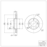 Dynamic Friction 2003-2006 Kia Sorento Front Brake Rotor (300x28 Vented) by Dynamic Friction Company 600-21020