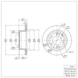Dynamic Friction 2003-2006 Kia Sorento Rear Brake Rotor (315x20 Vented) by Dynamic Friction Company 600-21021