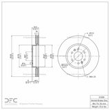 Dynamic Friction 2009-2010 Kia Borrego Front Brake Rotor (328x28 Vented) by Dynamic Friction Company 600-21028