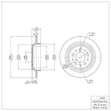 Dynamic Friction 1998-2000 Volvo S70/V70 Rear Brake Rotor (283.5x10 Solid) by Dynamic Friction Company 600-27023