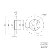 Dynamic Friction 2000-2004 Volvo S40/V40 Front Brake Rotor (281x24 Vented) by Dynamic Friction Company 600-27026