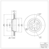 Dynamic Friction 2003-2014 Volvo XC90 Rear Brake Rotor (308x20 Vented) by Dynamic Friction Company 600-27039