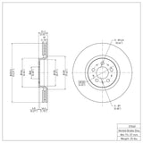 Dynamic Friction 2003-2009 Volvo XC90 Front Brake Rotor (335.5x30 Vented) by Dynamic Friction Company 600-27040