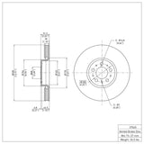 Dynamic Friction 2003-2014 Volvo XC90 Front Brake Rotor (328x30 Vented) by Dynamic Friction Company 600-27045