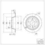 Dynamic Friction 1982-1989 BMW 633CSi Rear Brake Rotor (284x10 Solid) by Dynamic Friction Company 600-31015