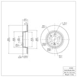 Dynamic Friction 1991-2001 BMW 850i Rear Brake Rotor (324x12 Solid) by Dynamic Friction Company 600-31030