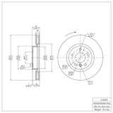 Dynamic Friction 1995-2002 BMW Z3 Right Front Brake Rotor (315x28 Vented) by Dynamic Friction Company 600-31037D