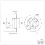 Dynamic Friction 1995-1999 BMW 318ti Rear Brake Rotor (272x10 Solid) by Dynamic Friction Company 600-31039