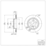 Dynamic Friction 1999-2006 BMW 323i Rear Brake Rotor (294x19 Vented) by Dynamic Friction Company 600-31047