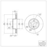Dynamic Friction 2004-2010 BMW 528i Front Brake Rotor (324x30 Vented) by Dynamic Friction Company 600-31062