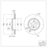 Dynamic Friction 2004-2010 BMW 550i Rear Brake Rotor (345x24 Vented) by Dynamic Friction Company 600-31064