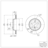 Dynamic Friction 2004-2010 BMW 525i (USA/Canada) Rear Brake Rotor (320x20 Vented) by Dynamic Friction Company 600-31066