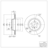 Dynamic Friction 2006-2015 BMW 335is Rear Brake Rotor (336x22 Vented) by Dynamic Friction Company 600-31070