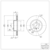 Dynamic Friction 2006-2013 BMW 135is Front Brake Rotor (338x25.8 Vented) by Dynamic Friction Company 600-31085