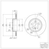 Dynamic Friction 2011-2016 BMW 535i xDrive Rear Brake Rotor (330x20 Vented) by Dynamic Friction Company 600-31104