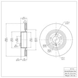 Dynamic Friction 2012-2020 BMW 228i xDrive Rear Brake Rotor (344x24 Vented) by Dynamic Friction Company 600-31113