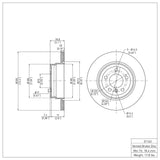 Dynamic Friction 2007-2019 BMW X6 Rear Brake Rotor (320x20 Vented) by Dynamic Friction Company 600-31143