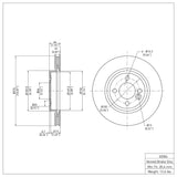 Dynamic Friction 2002-2008 MINI Cooper (Excl Clubman) Front Brake Rotor (276x22 Vented) by Dynamic Friction Company 600-32004