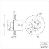 Dynamic Friction 2011-2016 MINI Cooper Countryman Front Brake Rotor (307x24 Vented) by Dynamic Friction Company 600-32011