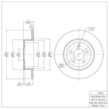 Dynamic Friction 2005-2023 Chrysler 300 Rear Brake Rotor (320x10 Solid) by Dynamic Friction Company 600-39016