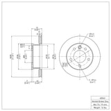 Dynamic Friction 2002-2006 Dodge Sprinter 3500 Front Brake Rotor (284.5x22 Vented) by Dynamic Friction Company 600-40042