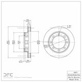 Dynamic Friction 1975-1989 Dodge W350 Front Brake Rotor (327x30.1 Vented) by Dynamic Friction Company 600-40071