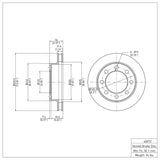 Dynamic Friction 1982-1993 Dodge W350 Front Brake Rotor (326x31.62 Vented) by Dynamic Friction Company 600-40072
