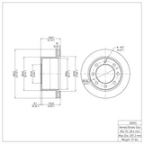 Dynamic Friction 2000-2002 Dodge Ram 3500 Rear Brake Rotor (323x30 Vented) by Dynamic Friction Company 600-40093