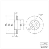 Dynamic Friction 2003-2003 Dodge Durango Front Brake Rotor (308x28 Vented) by Dynamic Friction Company 600-40100