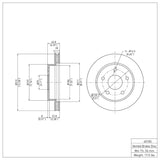 Dynamic Friction 2005-2011 Dodge Dakota 4WD Front Brake Rotor (312x28 Vented) by Dynamic Friction Company 600-40105