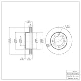 Dynamic Friction 2009-2025 Dodge Ram 4000 (Mexico) Front Brake Rotor (360x39 Vented) by Dynamic Friction Company 600-40110
