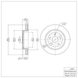 Dynamic Friction 2006-2010 Jeep Grand Cherokee Rear Brake Rotor (350x28 Vented) by Dynamic Friction Company 600-42003