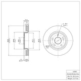 Dynamic Friction 2011-2022 Dodge Durango Front Brake Rotor (330x32 Vented) by Dynamic Friction Company 600-42005