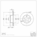 Dynamic Friction 1980-1989 American Motors Eagle Front Brake Rotor (280x22.2 Vented) by Dynamic Friction Company 600-42015