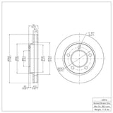 Dynamic Friction 1974-1980 International Scout II Front Brake Rotor (298x30.1 Vented) by Dynamic Friction Company 600-42016