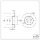 Dynamic Friction 2007-2012 Dodge Nitro Front Brake Rotor (302x28 Vented) by Dynamic Friction Company 600-42020
