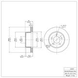 Dynamic Friction 1990-1999 Jeep Grand Cherokee Front Brake Rotor (280x24.1 Vented) by Dynamic Friction Company 600-42022