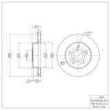 Dynamic Friction 1999-2004 Jeep Grand Cherokee Front Brake Rotor (305x26 Vented) by Dynamic Friction Company 600-42024