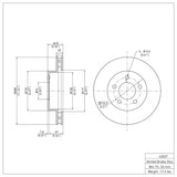 Dynamic Friction 2002-2007 Jeep Liberty Front Brake Rotor (288x28 Vented) by Dynamic Friction Company 600-42027