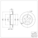 Dynamic Friction 2003-2007 Jeep Liberty Rear Brake Rotor (285x12 Solid) by Dynamic Friction Company 600-42028