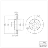 Dynamic Friction 1983-1996 Buick Electra Front Brake Rotor (261x26.3 Vented) by Dynamic Friction Company 600-45003