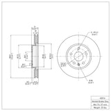 Dynamic Friction 2010-2025 Buick Regal Front Brake Rotor (321x30 Vented) by Dynamic Friction Company 600-45016