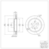 Dynamic Friction 2003-2011 Cadillac STS Rear Brake Rotor (298x26 Vented) by Dynamic Friction Company 600-46014